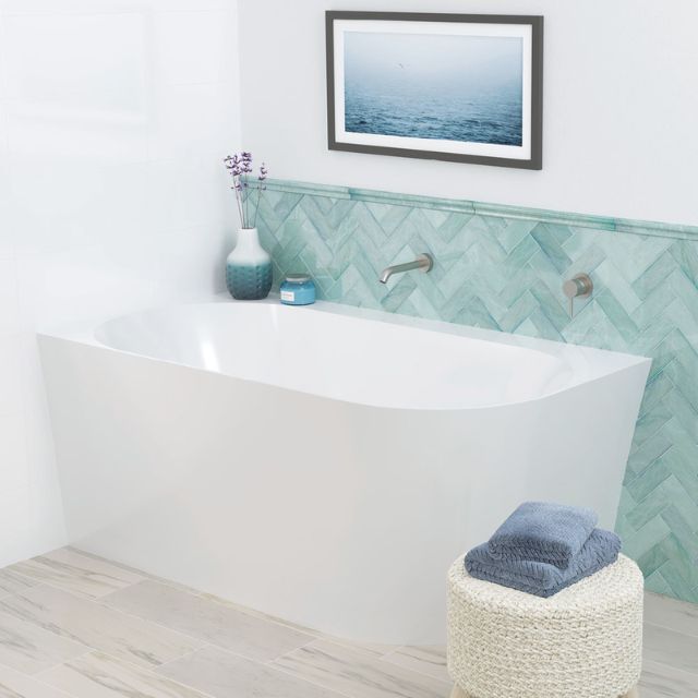 Fienza Kaya Wall Basin/Bath 180Mm Outlet With Plate Matte Black