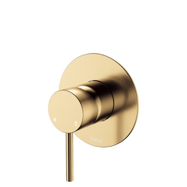 Fienza Kaya Wall Mixer Large Round Plate Urban Brass 228101UB3 The