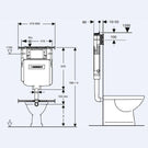 Geberit Sigma 8 Concealed In Wall Cistern Technical Drawing - The Blue Space