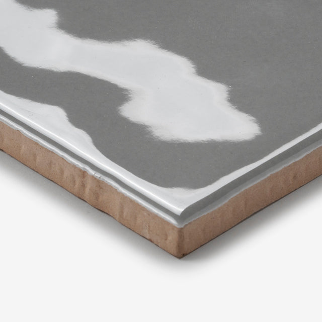 Grey Luca Hand Made Gloss Subway Tile 75x150x8mm - The Blue Space