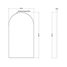 INLAM5090-BB | Ingrain 500mm by 900mm Arch Shaped Mirror with Brushed Brass Frame | Line Drawing - The Blue Space