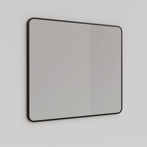 Ingrain Rectangle Matte Black Framed Mirror 750mm by 900mm