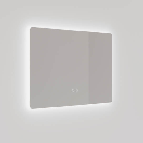 INCLM8060 | Ingrain 800mm by 600mm Rectangular Backlit Mirror with Touch Sensor and Demister Pad Frameless | Product Image