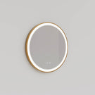 INLRM60-BB | Ingrain 600mm Round Frontlit Mirror with Touch Sensor and Demister Pad - Brushed Brass Aluminum frame | Product Image