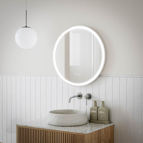 Ingrain Round Frameless Frontlit LED Mirror