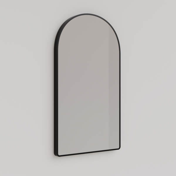 INLAM5090-MB | Ingrain 500mm by 900mm Arch Shaped Mirror with Matt Black Frame | Product Image