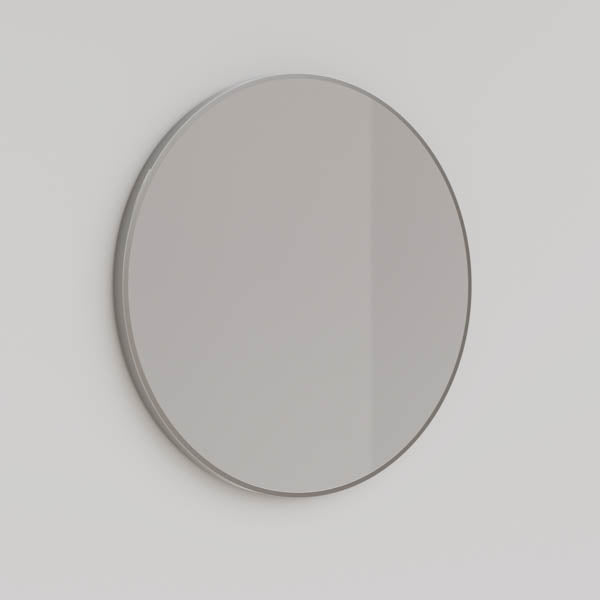 Ingrain Round Brushed Nickel Framed Mirror 800mm