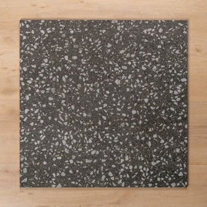 Island Terrazzo Charcoal Matt P4 Porcelain Tile 600x600mm