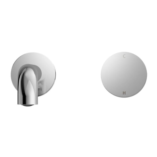 Nero Kara Progressive Wall Basin/Bath Set 120mm Chrome