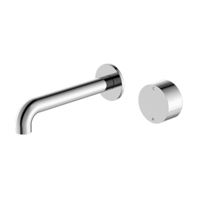 Nero Kara Progressive Wall Basin/Bath Set 120mm Chrome