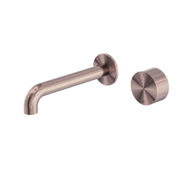 Nero Kara Progressive Wall Basin/Bath Set 230mm Brushed Bronze