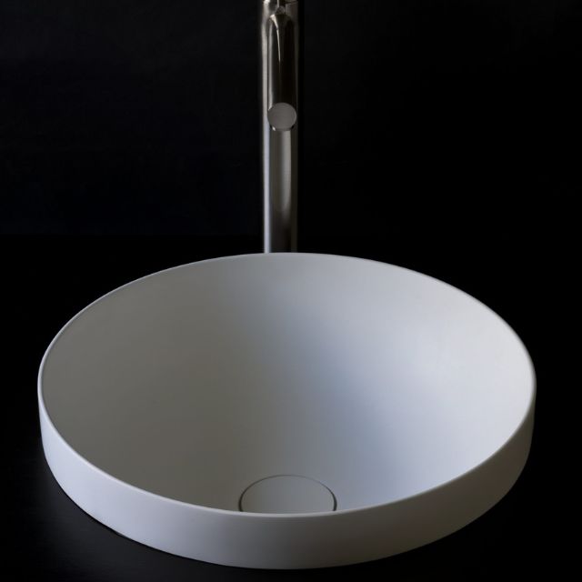 Kaskade Arundel Semi Inset Round Stone Basin 385mm