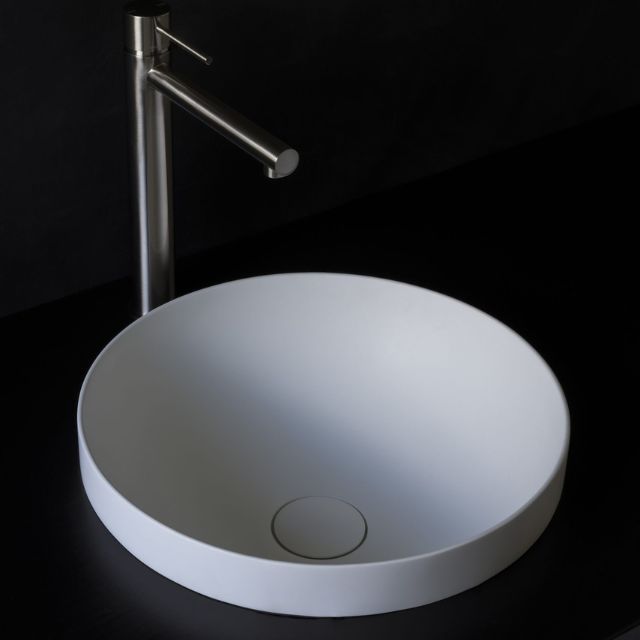 Kaskade Arundel Semi Inset Round Stone Basin 385mm