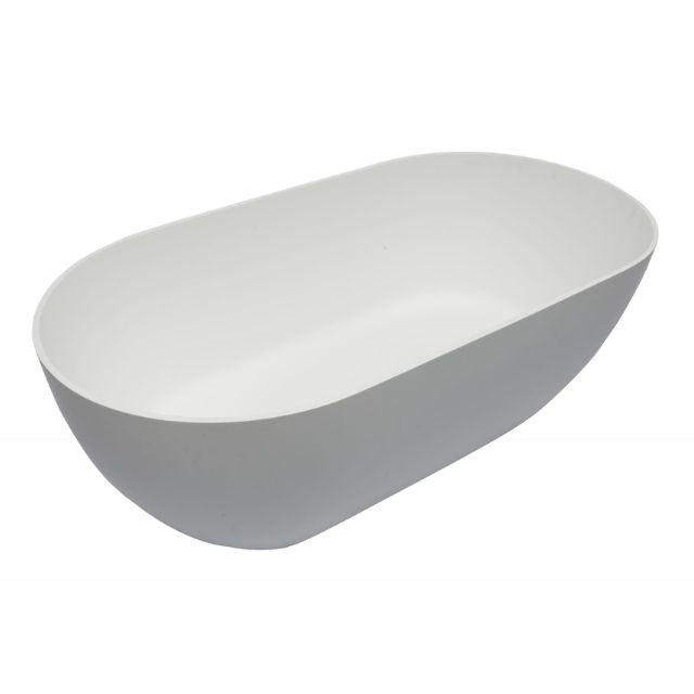 Kaskade Lucia Freestanding Stone Bath Matte White 1700mm