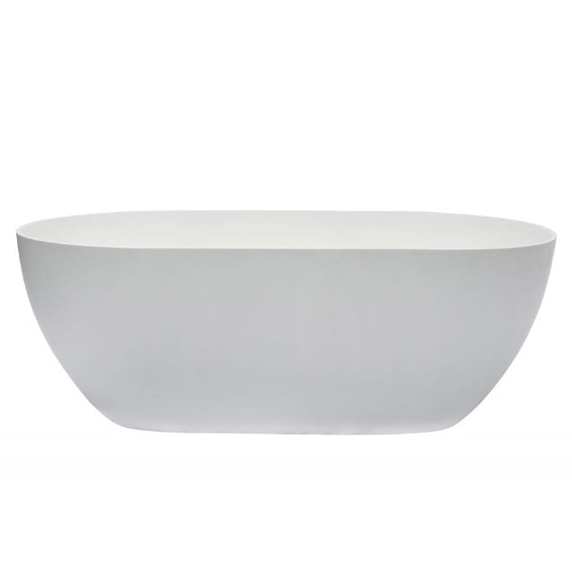 Kaskade Lucia Freestanding Stone Bath Matte White 1800mm