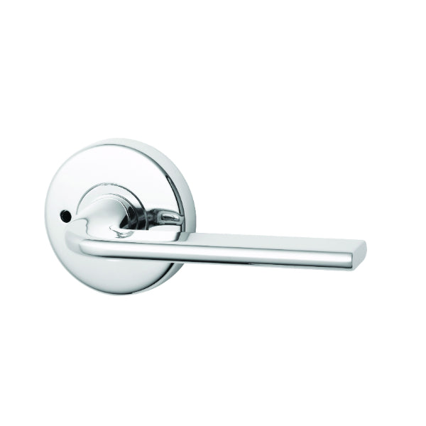 Lockwood Glide L4 Velocity Privacy Lever Set Large Round Rose Chrome Plate - The Blue Space