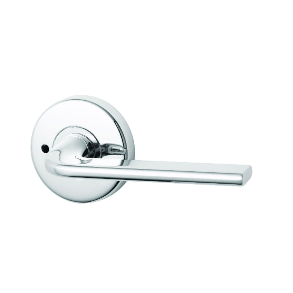 Lockwood Glide L4 Velocity Privacy Lever Door Handle Set Large Round Rose Chrome