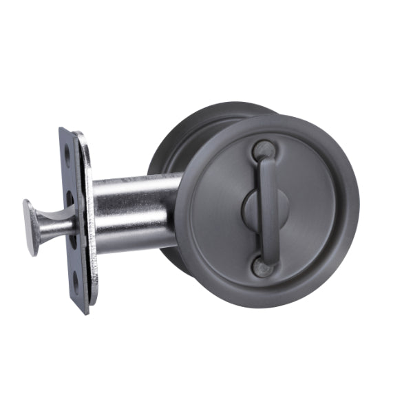 Lockwood Vivid Cavity Slider Door Handle Privacy Door Handle Set Gunmetal