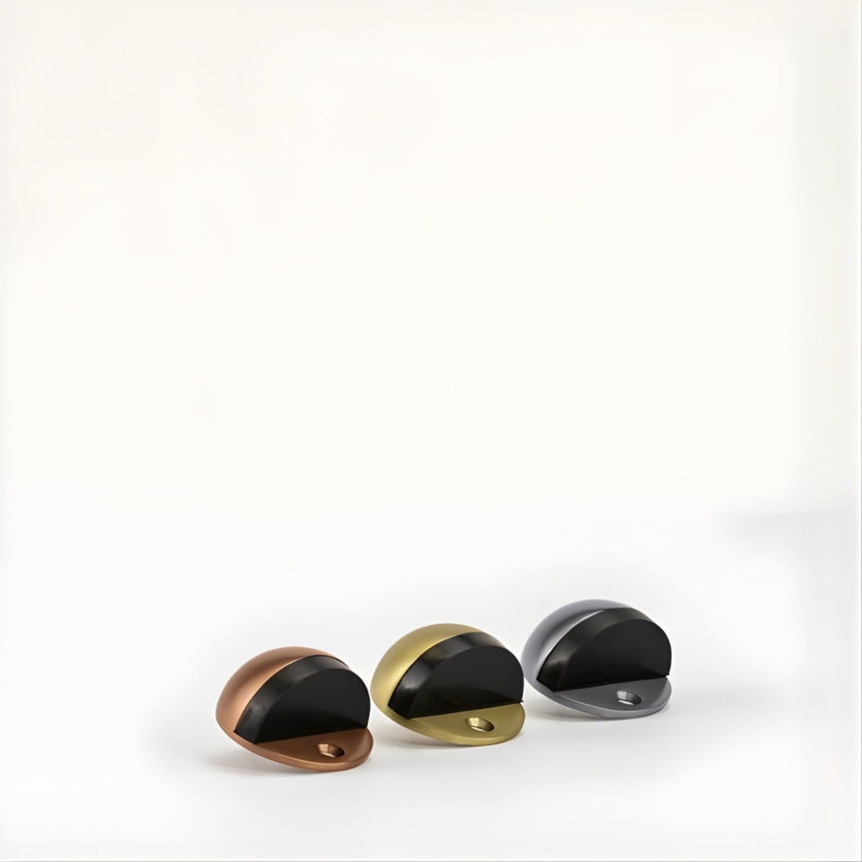 Lockwood Vivid Half Moon Door Stop Satin Brass