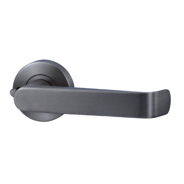 Lockwood Vivid V1 Privacy Lever Set Round Rose Gunmetal | The Blue Space