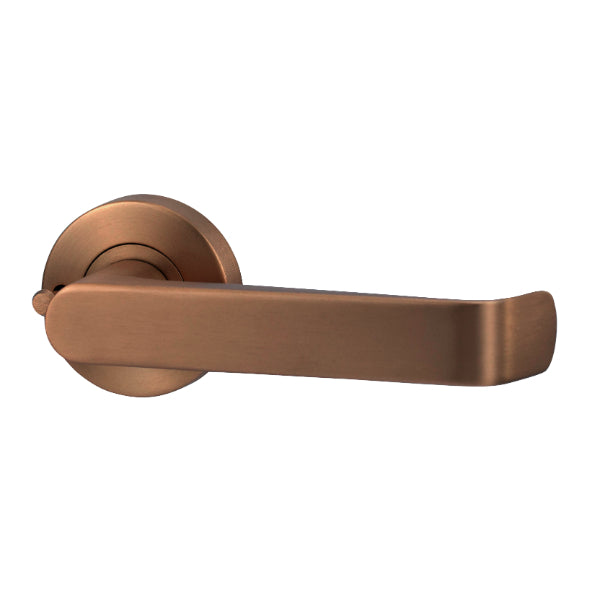 Lockwood Vivid V1 Privacy Lever Door Handle Set Round Rose Satin Bronze