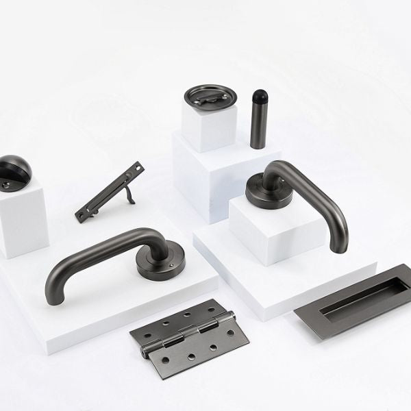 Lockwood Vivid V2 Passage Lever Set Round Rose Gunmetal | The Blue Space