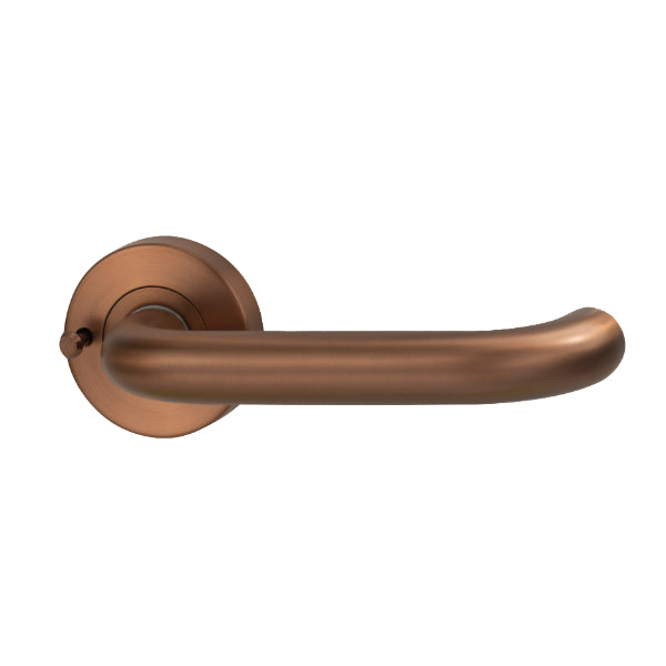 Lockwood Vivid V2 Privacy Lever Door Handle Set Round Rose Satin Bronze