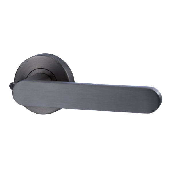 Lockwood Vivid V3 Privacy Lever Door Handle Set Round Rose Gunmetal