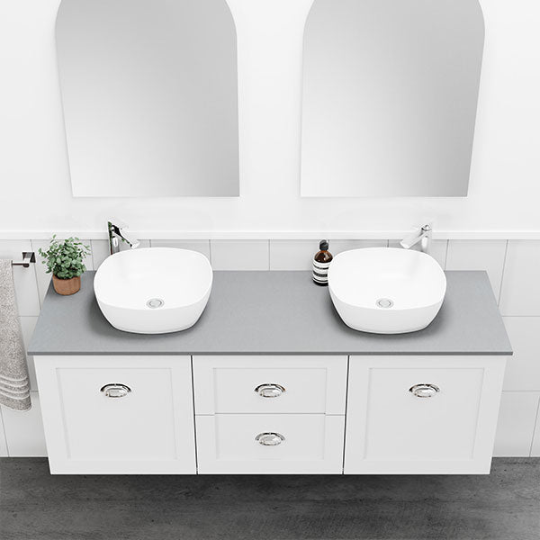 Marquis Provincial Wall Hung Vanity Top View - The Blue Space