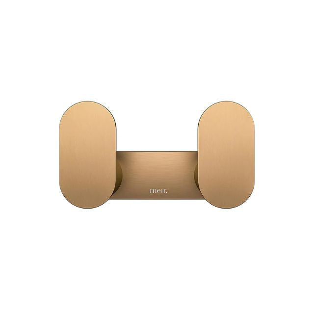 Meir Curvaé Double Robe Hook Lustre Bronze