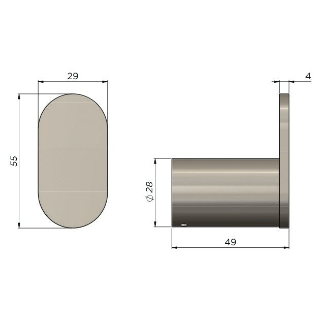Meir Curvaé Single Robe Hook Shadow