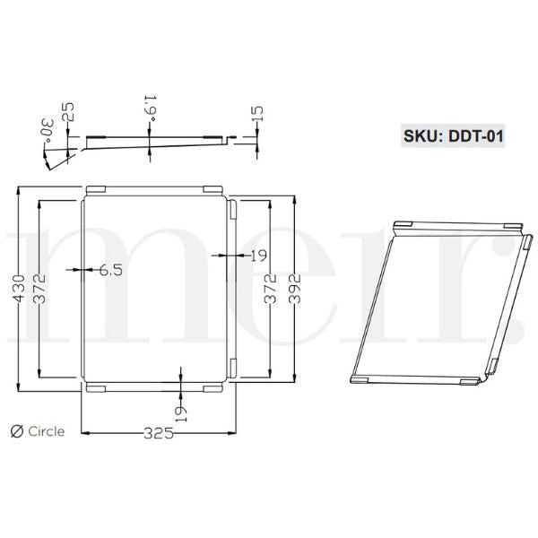 Technical Drawing: Meir Draining Tray - The Blue Space