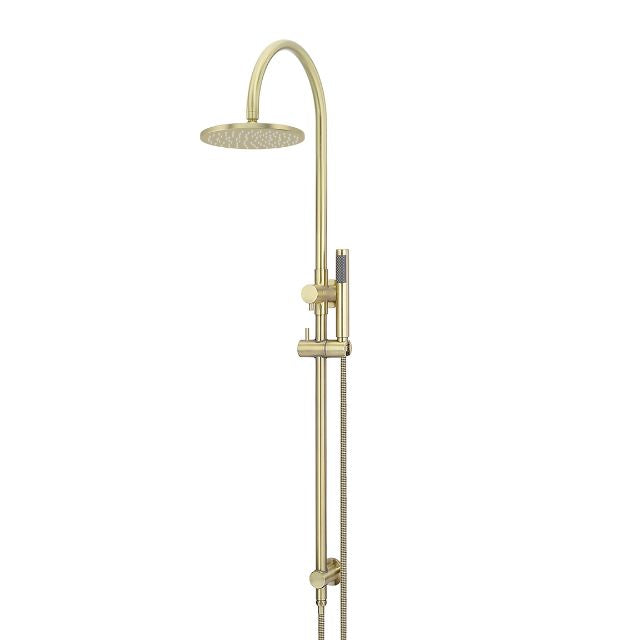 Meir Gooseneck Shower Set with 200mm rose, Single-Function Hand Shower Tiger Bronze