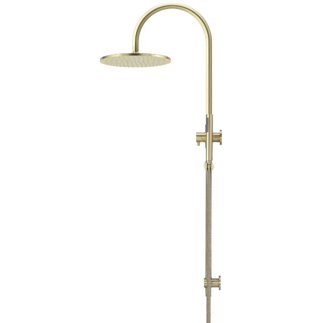Meir Gooseneck Shower Set with 300mm rose, Single-Function Hand Shower Tiger Bronze