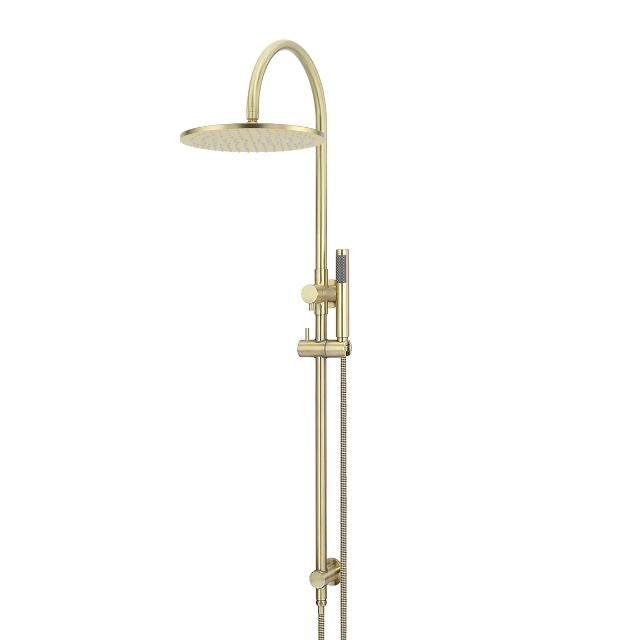 Meir Gooseneck Shower Set with 300mm rose, Single-Function Hand Shower Tiger Bronze