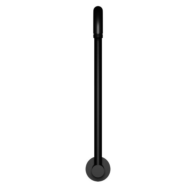 Front Meir High Rise Shower Arm Matte Black MA11 - The Blue Space