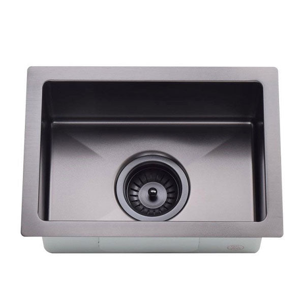 Meir Kitchen Mini Sink Single Bowl 272 x 382 Gunmetal Black Top View - The Blue Space