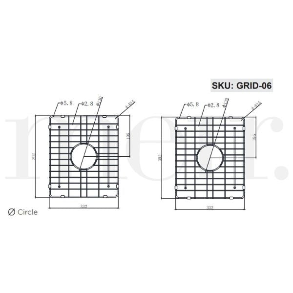 Meir Protection Grid for MKSP-D1160440D -Gunmetal Black