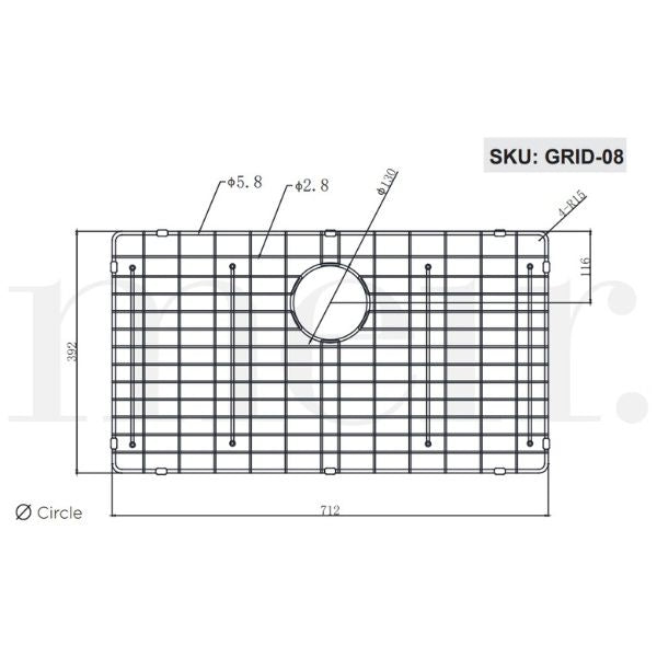 Technical Drawing: Meir Lavello Protection Grid for MKSP-S760440 - The Blue Space