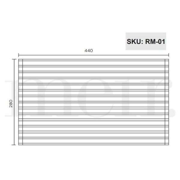 Meir Stainless Steel Sink Roll Mat -Gunmetal Black