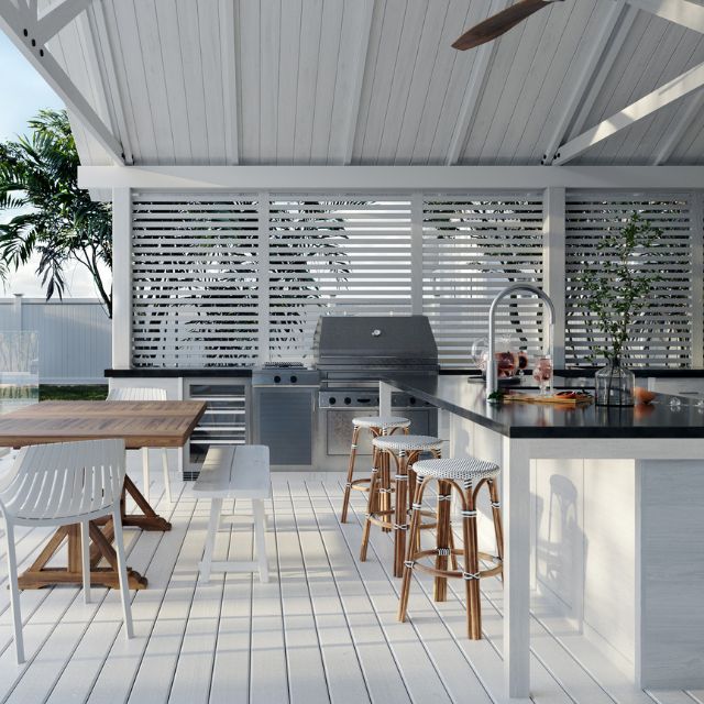 Meir Outdoor Round Kitchen Mixer Stainless Steel
