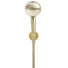 Meir Round 3 Function Hand Shower on Fixed Bracket Tiger Bronze, front view - The Blue Space