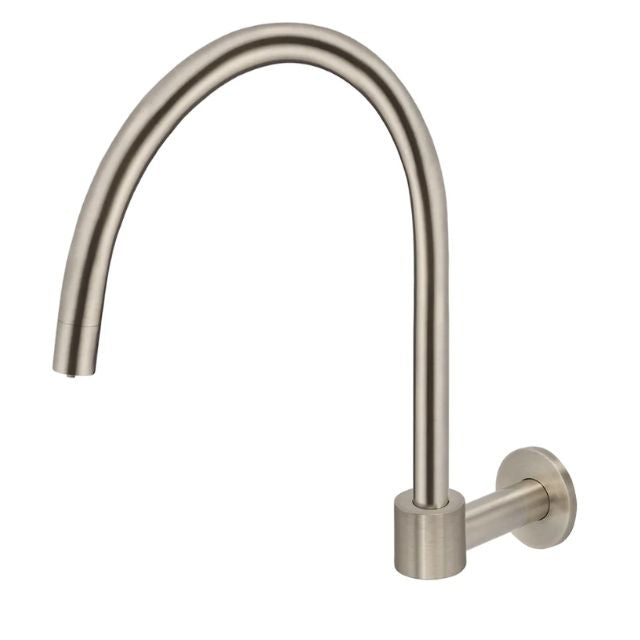Meir Round High-Rise Swivel Wall Spout Champagne