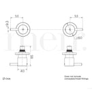 Meir Round Quarter Turn Wall Top Assemblies Technical Drawing - The Blue Space