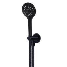 Meir Round 3 Function Hand Shower on Fixed Bracket Matte Black - The Blue Space