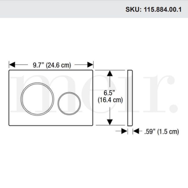 Meir Geberit Sigma 21 Flushplate Technical Drawing - The Blue Space