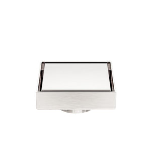 Nero 100mm Square Tile Insert Floor Waste 50mm Outlet Brushed Nickel