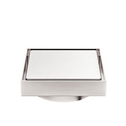Nero 130mm Square Tile Insert Floor Waste 100mm Outlet Brushed Nickel