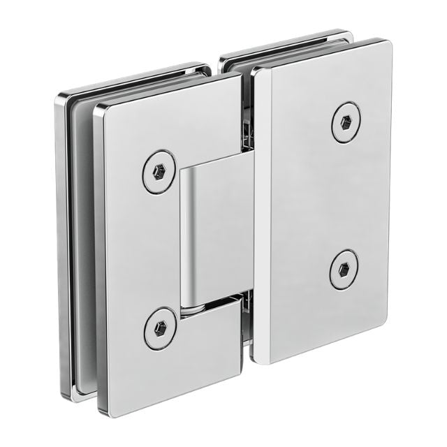 Nero 180 Degree Glass to Glass Shower Hinge 10mm Glass Chrome