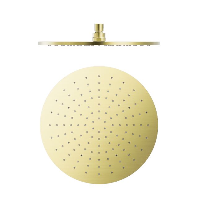 Nero 300mm Round Shower Head Brushed Gold NRROA1202BG - The Blue Space